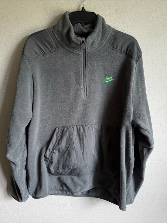 Nike Other - Men’s L Gray Nike Athletic Outdoor Activewear Fall Quarter Zip Fleece Pullover